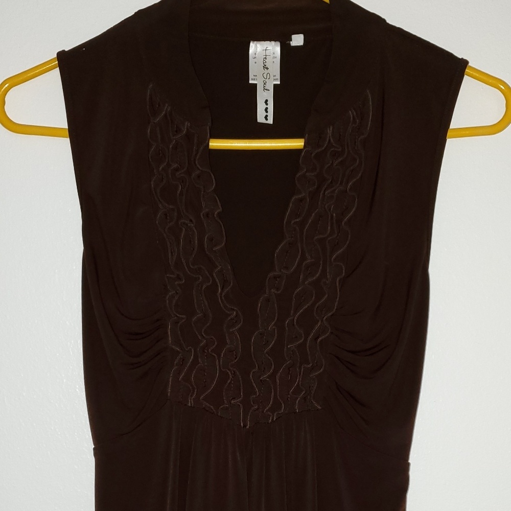 Brown sleeveless top